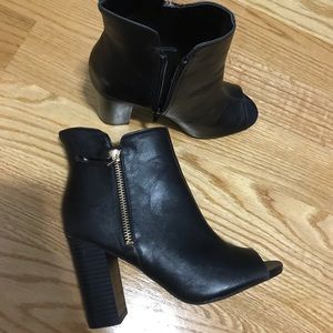 Open toe booties